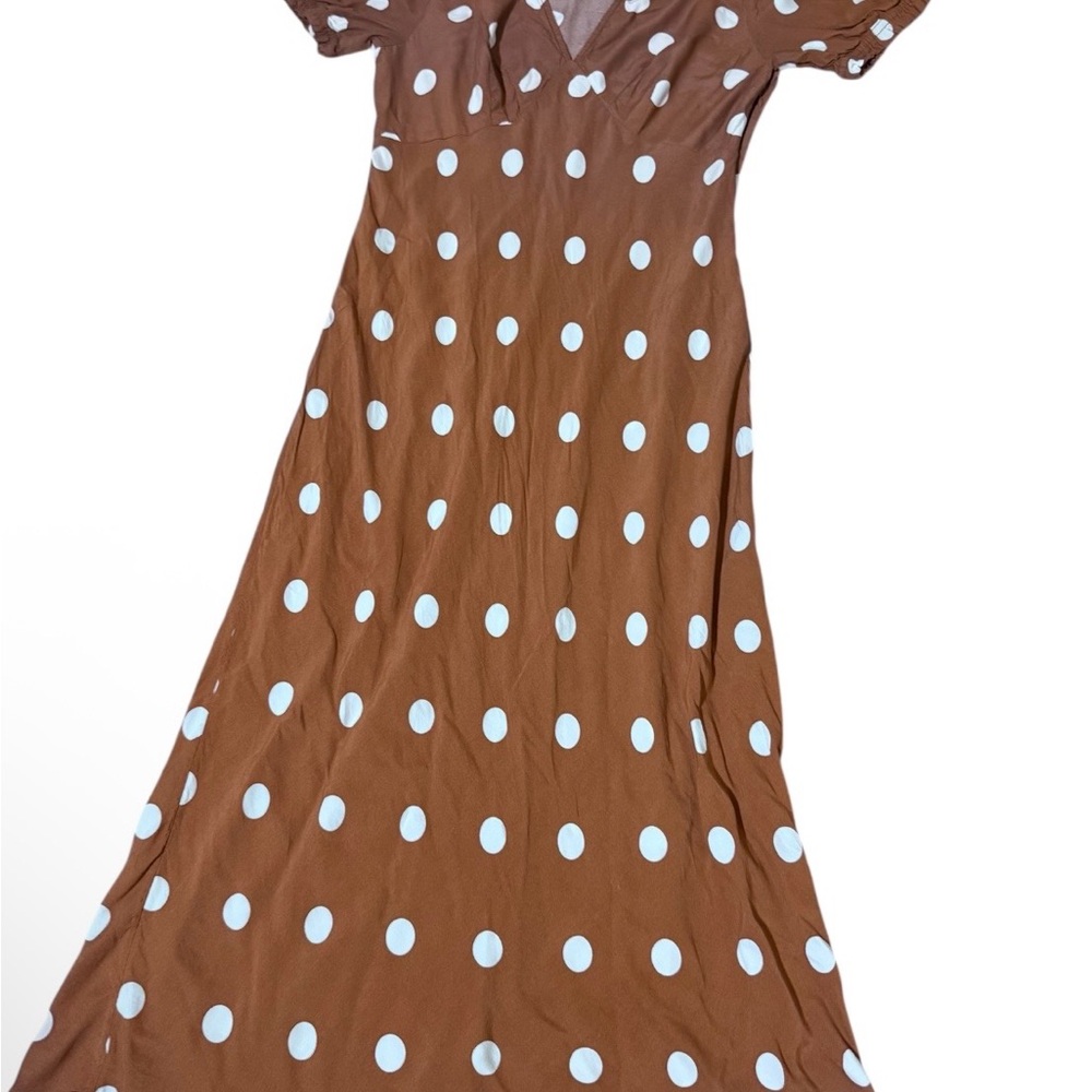 a new day Brown and White Polka Dot Maxi Dress - Picture 2 of 7